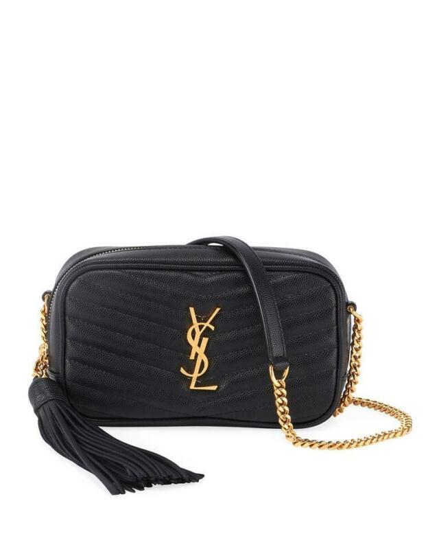 Saint Laurent Loulou Monogram Ysl Camera Black Leather Cross Body Bag