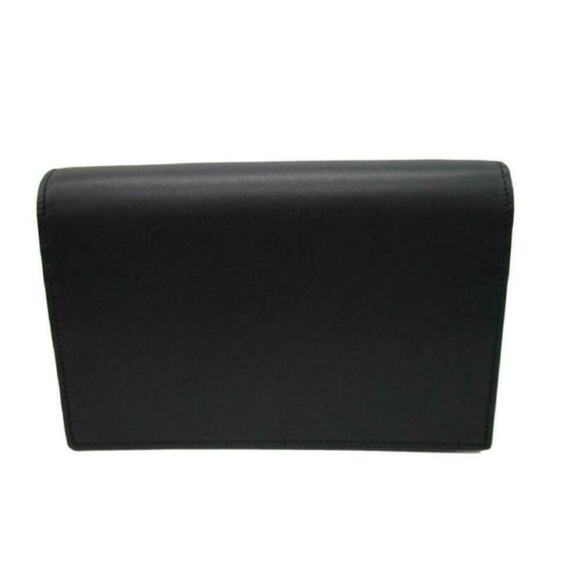 Saint Laurent Monogram Kate Chain Wallet Smooth Calfskin Classic Tassel Black