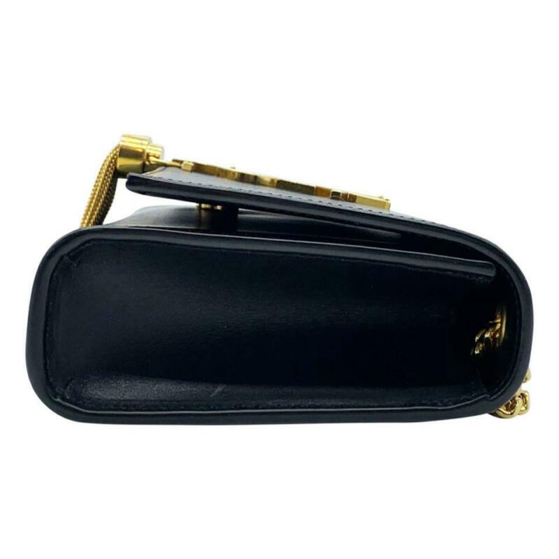 Saint Laurent Monogram Kate Shoulder Small Smooth Tassel On Chain Black Calfskin
