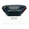 Gucci Belt Bum Retro Print Fanny Pack 80 Black Leather Messenger Bag