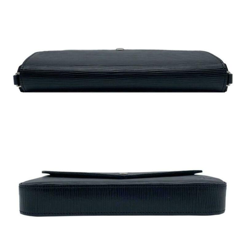 Louis Vuitton Pochette Felicie With Chain and Card Case Noir Black Epi Leather