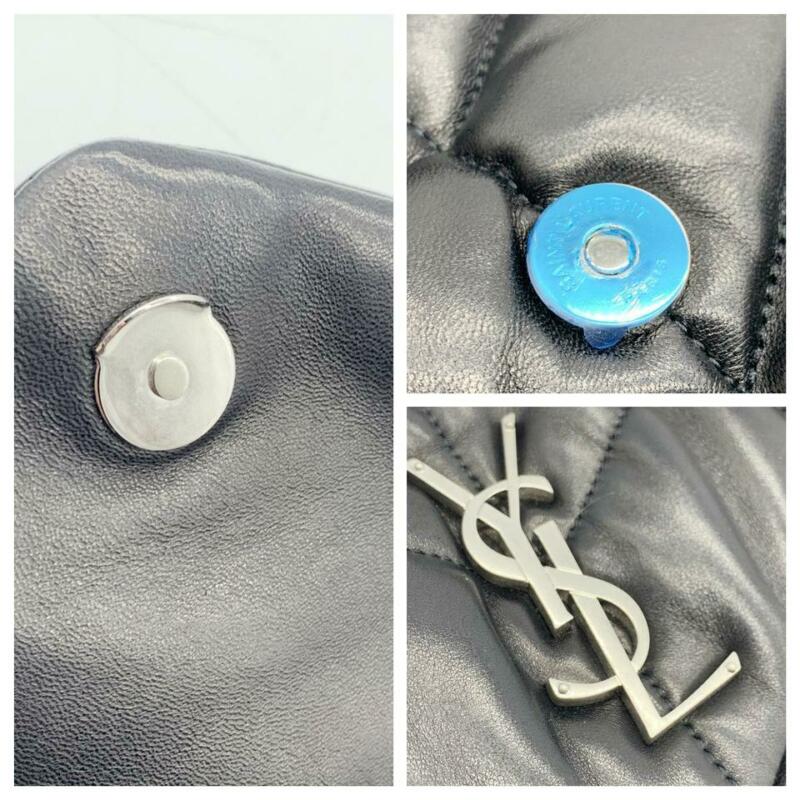 Saint Laurent Monogram Loulou Puffer Black Leather Shoulder Bag