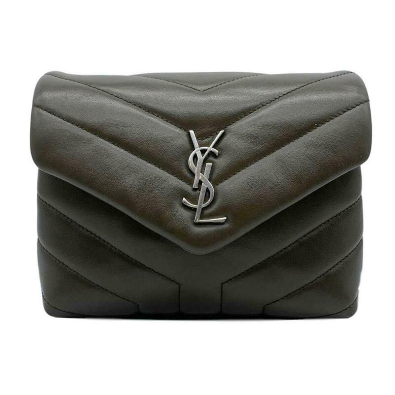 Saint Laurent Monogram Loulou Toy Faggio Monogram Brown Leather Cross Body Bag