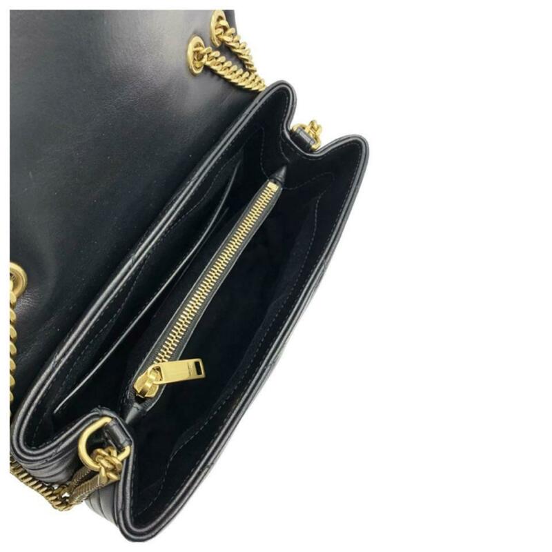 Saint Laurent Monogram Loulou Calfskin Matelasse Small Monogram Chain Satchel