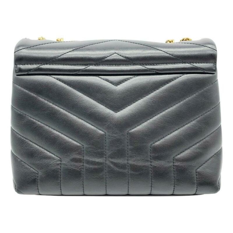 Saint Laurent Monogram Loulou Calfskin Matelasse Small Monogram Chain Satchel