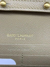 Saint Laurent Monogram Envelope Chain Wallet Medium Beige Leather Shoulder Bag