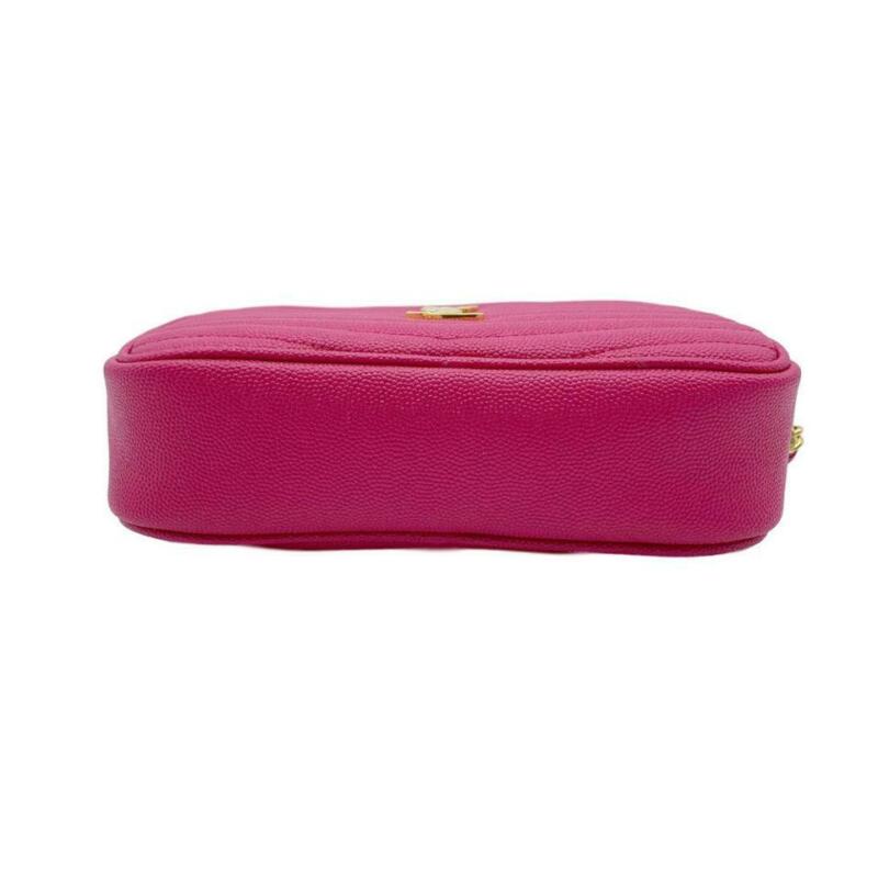 Saint Laurent Loulou Monogram Ysl Camera Pink Leather Cross Body Bag