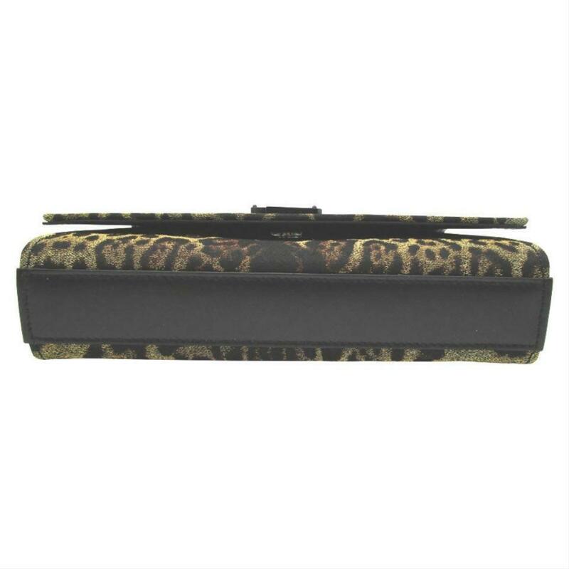 Saint Laurent Monogram Kate Monogram Ysl Small Leopard Jacquard Black Leather