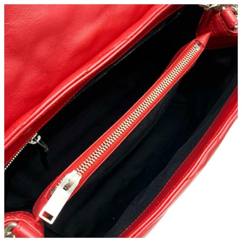 Saint Laurent Monogram Loulou Calfskin Matelasse Medium Monogram Chain Satchel