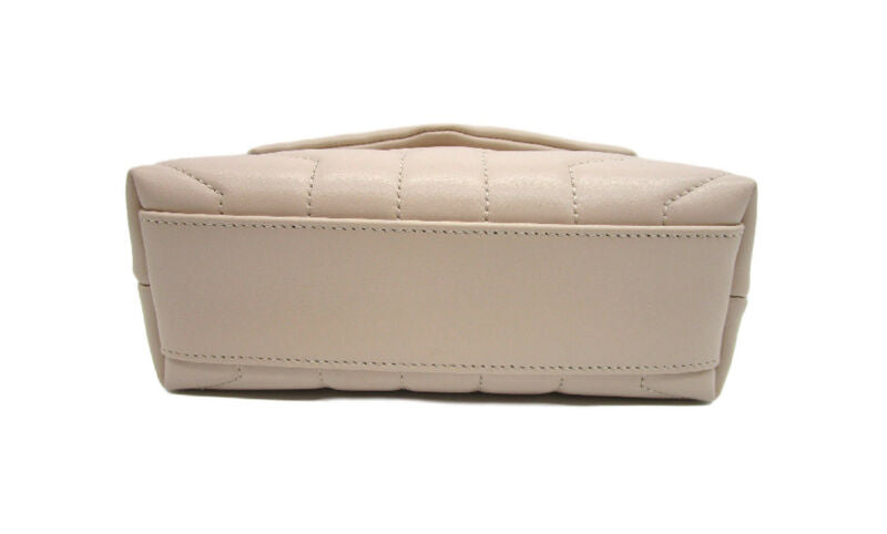 Saint Laurent Monogram Loulou Toy Light Pink Leather Cross Body Bag