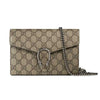 Gucci Dionysus Gg Supreme Canvas Wallet On A Chain Beige Cross Body Bag