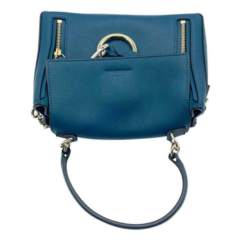 Chloé Crossbody Faye Mini Day Navy Ink Blue Leather Shoulder Bag