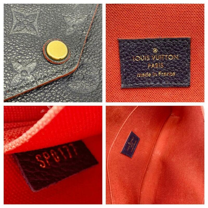 Louis Vuitton Pochette Felicie Chain Wallet Marine Rouge Blue Monogram ...