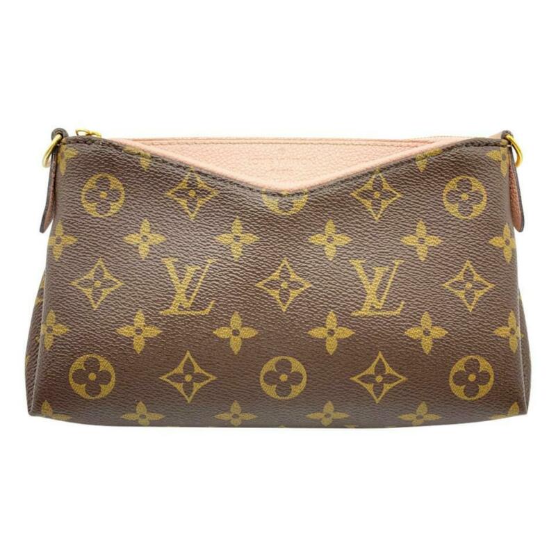 Louis Vuitton Pallas Clutch Rose Poudre Pink Monogram Canvas Shoulder Bag