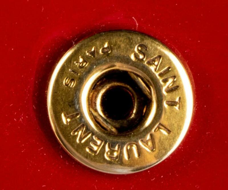 Saint Laurent Monogram Kate Chain Wallet Medium Envelope Red Patent Leather