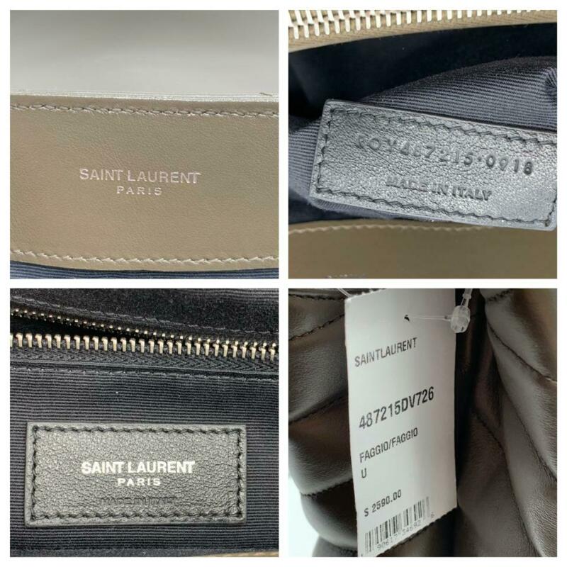 Saint Laurent Monogram Loulou Faggio Large Matelassé Brown Leather Shoulder Bag