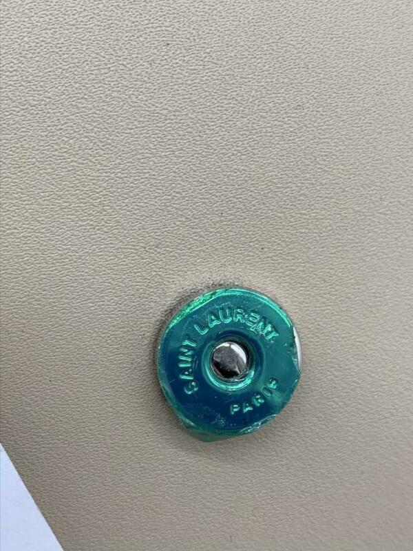 Saint Laurent Monogram Kate Chain Wallet Smooth Calfskin Classic Tassel Beige