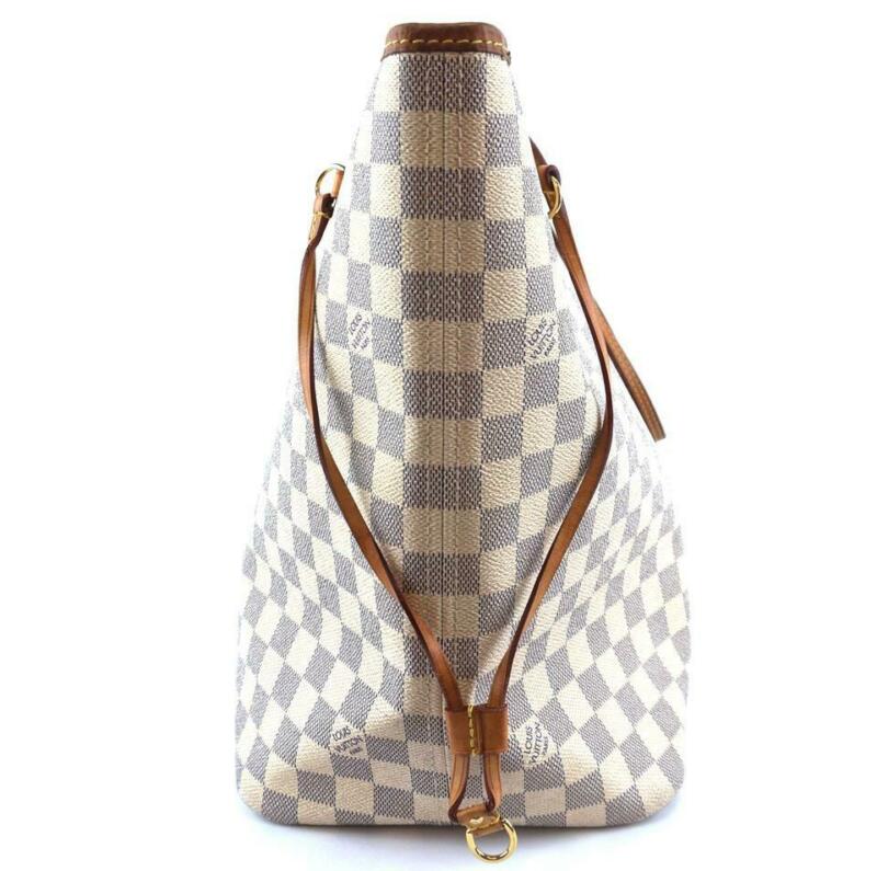 Louis Vuitton Neverfull Gm White Damier Azur Canvas Tote