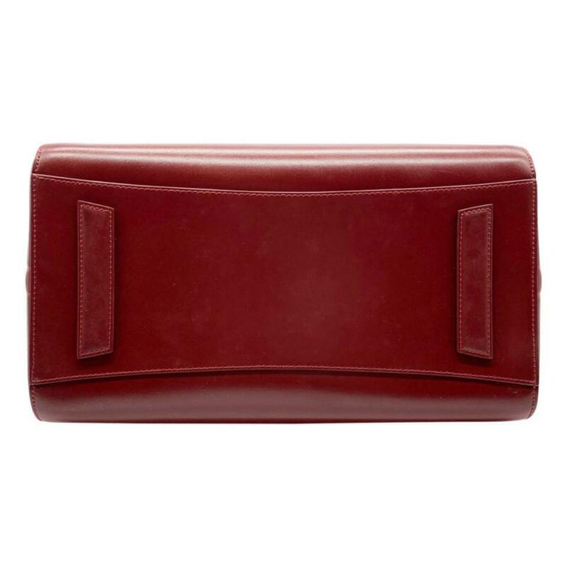 Givenchy Medium Smooth Antigona Burgundy Shiny Lord Red Leather Shoulder Bag