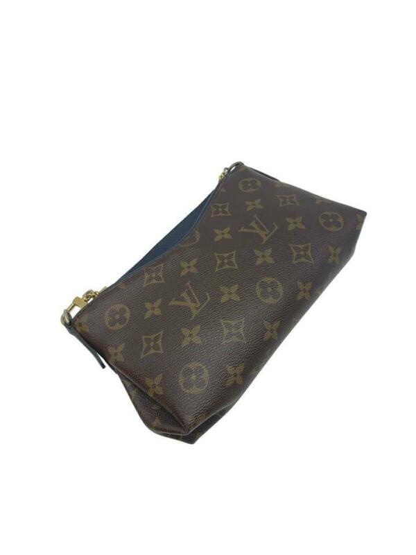 Louis Vuitton Pallas Clutch Marine Chain Brown Monogram Canvas Cross Body Bag