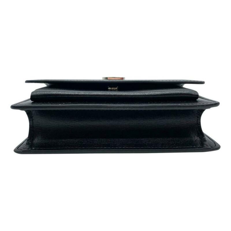 Saint Laurent Wallet on Chain Sunset Monogram Ysl Small Calf Black Leather