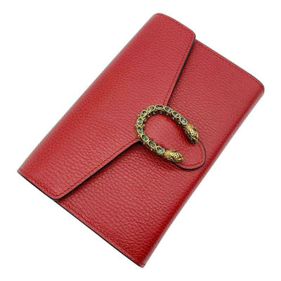 Gucci Chain Wallet Dionysus Red Leather Shoulder Bag