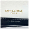Saint Laurent Monogram Sunset Mini White Chain Black Leather Cross Body Bag