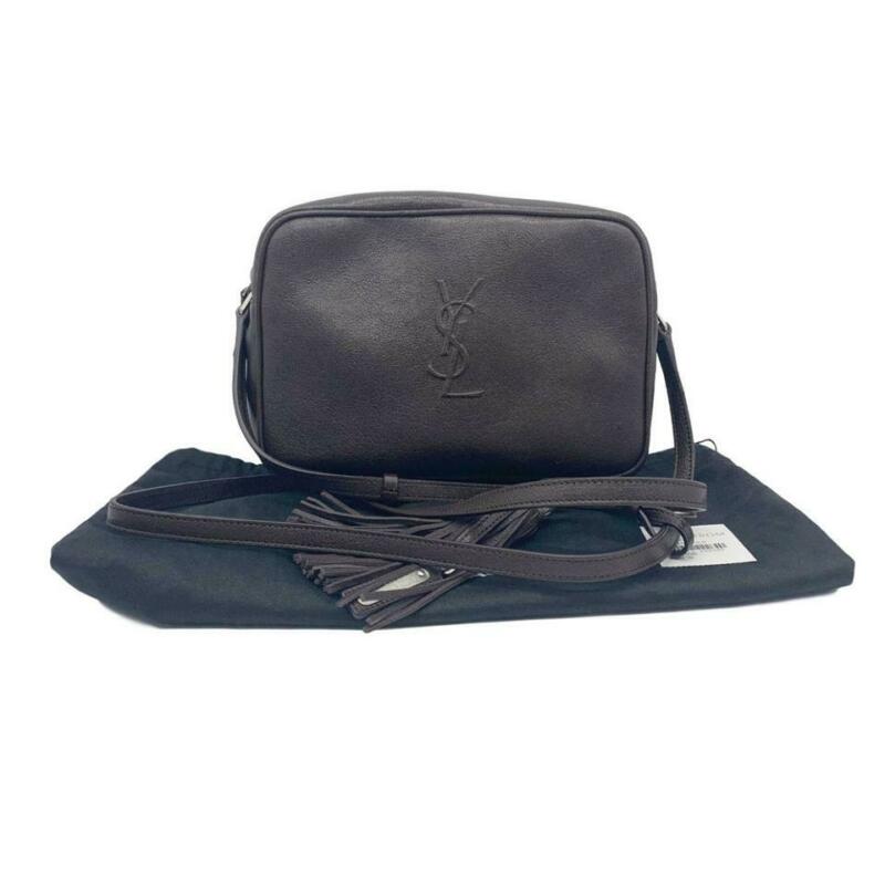 Saint Laurent Monogram Lou Camera Tassel Black Tulip Leather Cross Body Bag