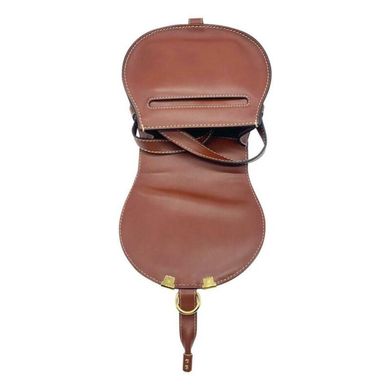 Chloé Crossbody Marcie Small Brown Leather Shoulder Bag