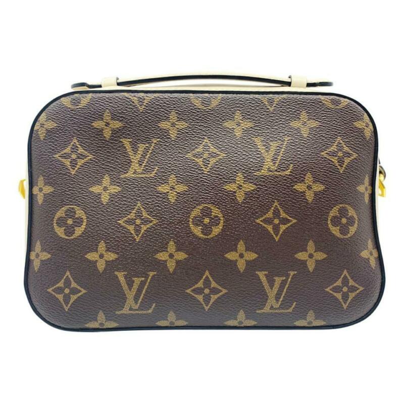 Louis Vuitton Saintonge Creme White Monogram Canvas Shoulder Bag