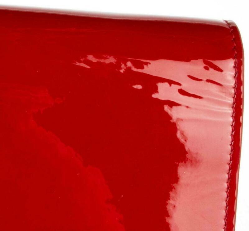 Saint Laurent Monogram Kate Chain Wallet Medium Envelope Red Patent Leather