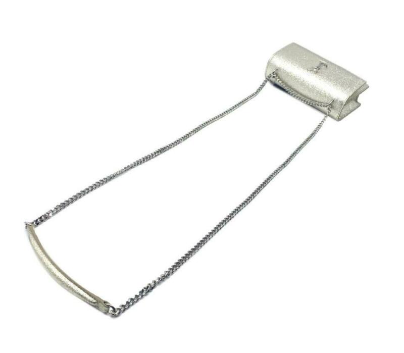 Saint Laurent Monogram Sunset Metallized Metallic Gold Leather Cross Body Bag