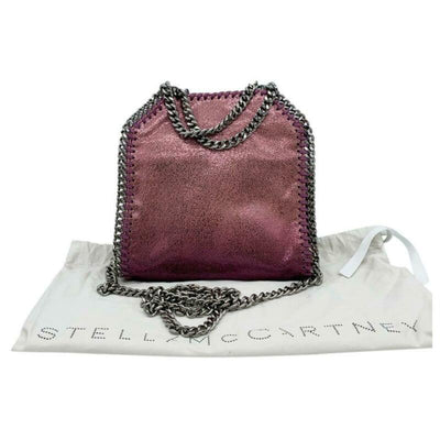 Stella McCartney Tiny Falabella Metallic Shaggy Deer Purple Faux Leather
