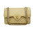 Chanel Double Flap Medium Chain Beige Leather Shoulder Bag