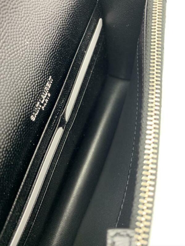 Saint Laurent Chain Wallet Envelope Woc Monogram Black Leather Cross Body Bag