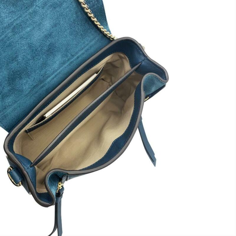 blue mini faye backpack Chloé Crossbody Faye Mini Day Navy Ink Blue Leather Shoulder Bag