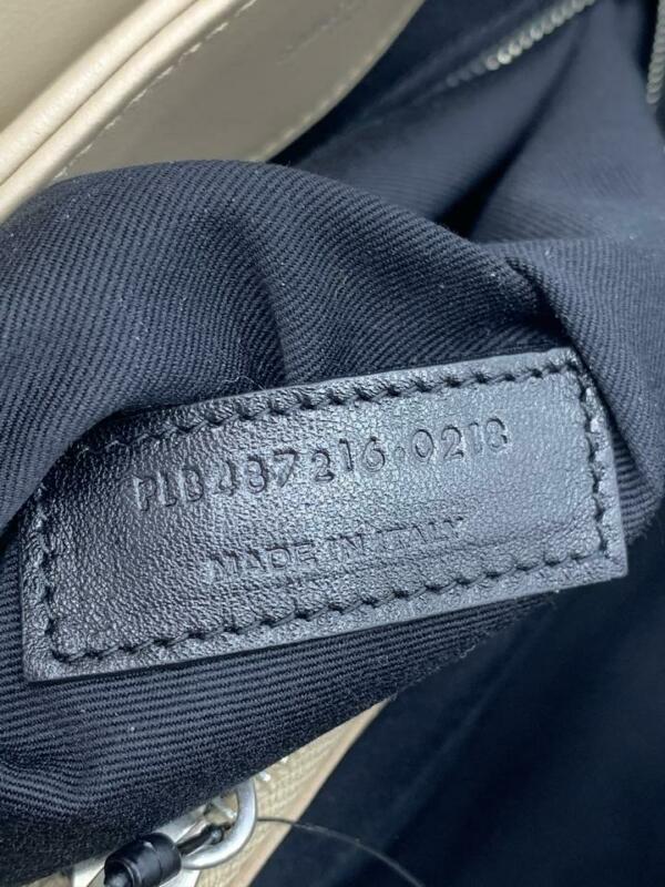 Saint Laurent Monogram Loulou Medium Deep Beige Calfskin Leather Shoulder Bag