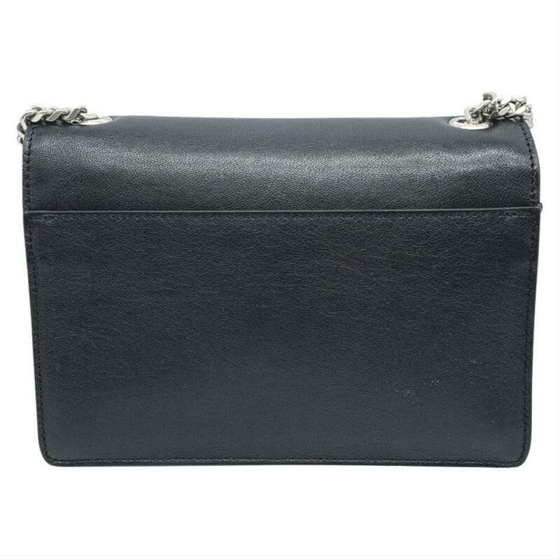 Saint Laurent Monogram Shoulder Sunset Small Black Leather Cross Body Bag