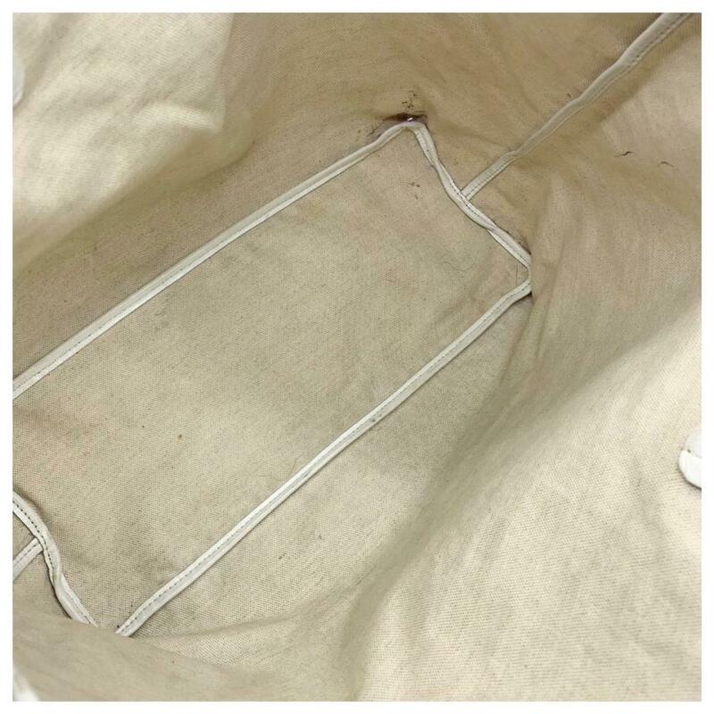 Goyard Goyardine Saint Louis Pm with Pouch White Coated Canvas Tote