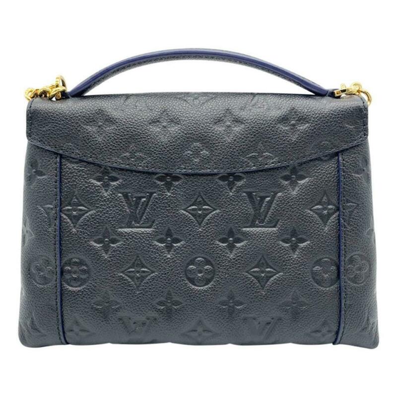 Louis Vuitton Blanche Noir Black Monogram Empreinte Leather Shoulder Bag