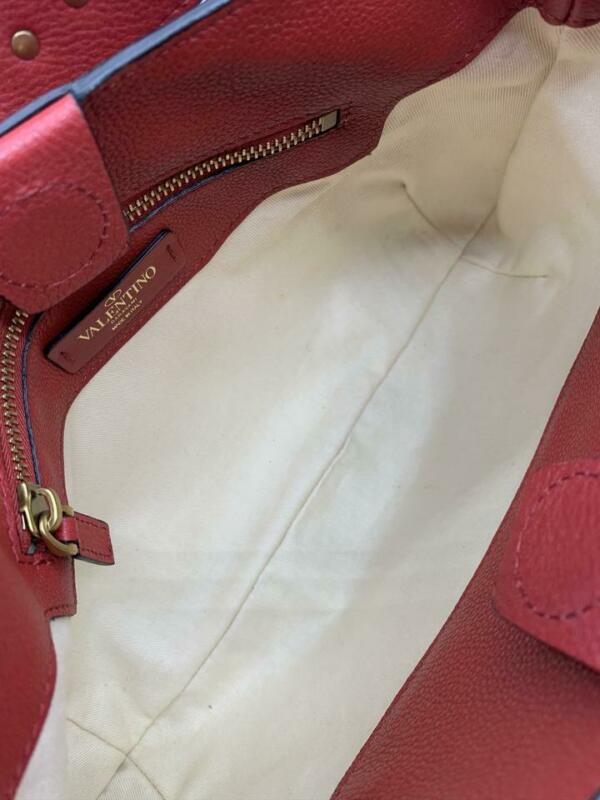 Valentino Small Twinkle Stud Rockstud Red Leather Shoulder Bag