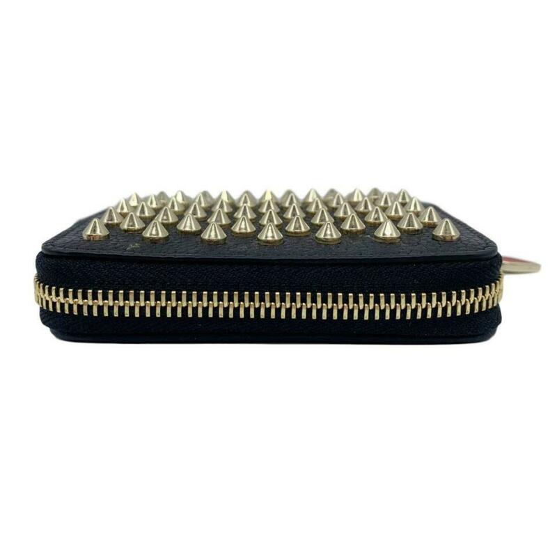 Christian Louboutin Black Panettone Leather Coin Purse Wallet
