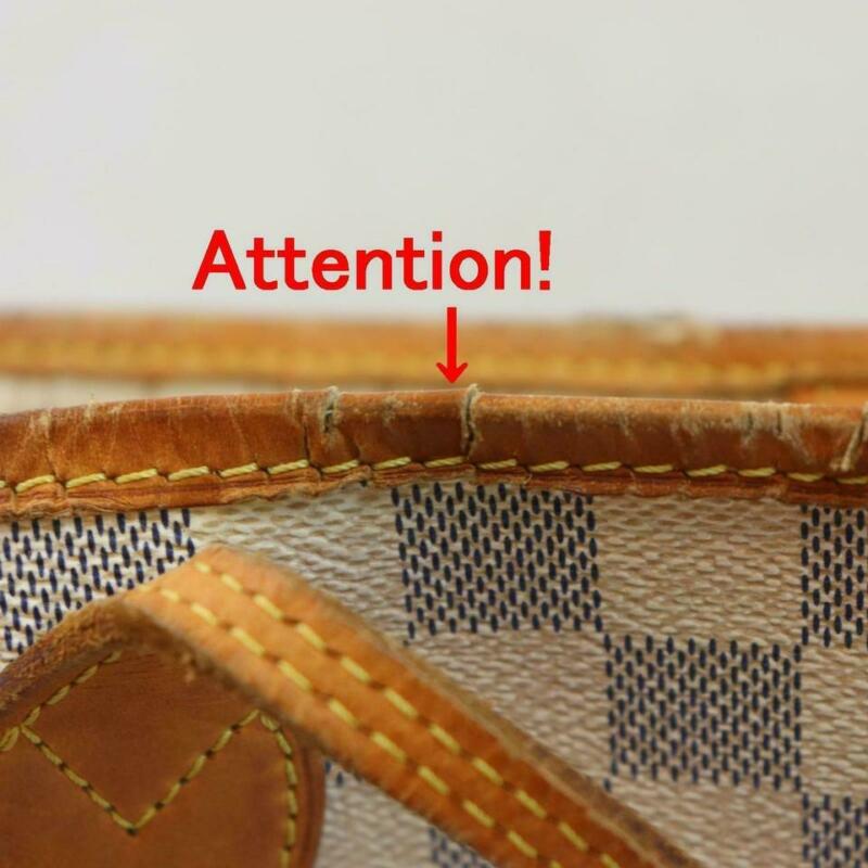 Louis Vuitton Neverfull Mm White Damier Azur Canvas Tote