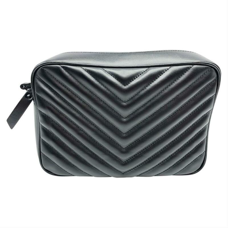 Saint Laurent Monogram Camera Lou Matelassé Black Calfskin Leather Cross Body