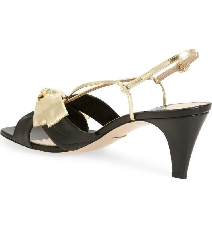 Gucci Black Daphne Bow Slingback Sandals