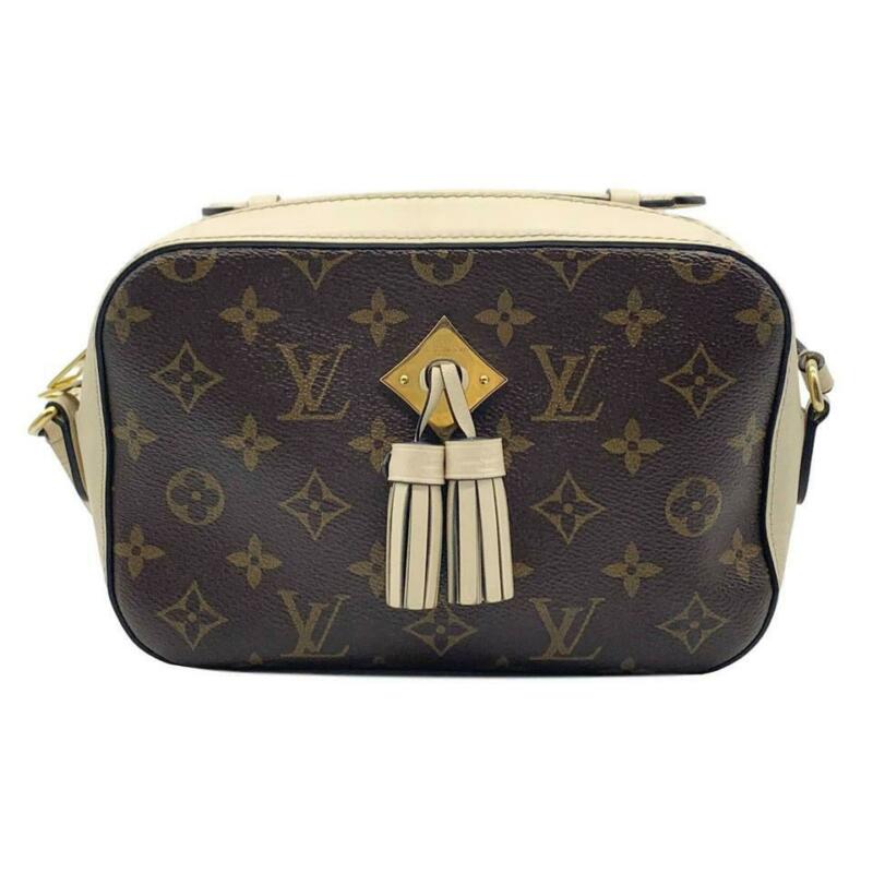 Louis Vuitton Saintonge Creme White Monogram Canvas Cross Body Bag