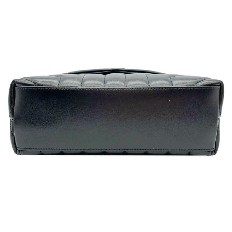 Saint Laurent Monogram Loulou Small Matelasse Matte Black Leather Shoulder Bag