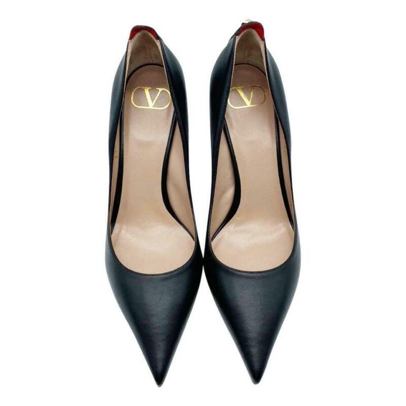 Valentino Black Rouge Bond 37.5 Pumps Size US