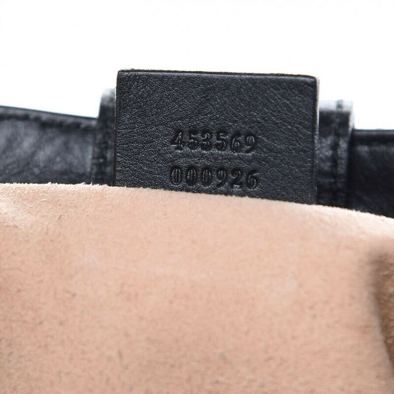 Gucci GG Marmont Calfskin Matelasse Medium Black Leather Shoulder Bag