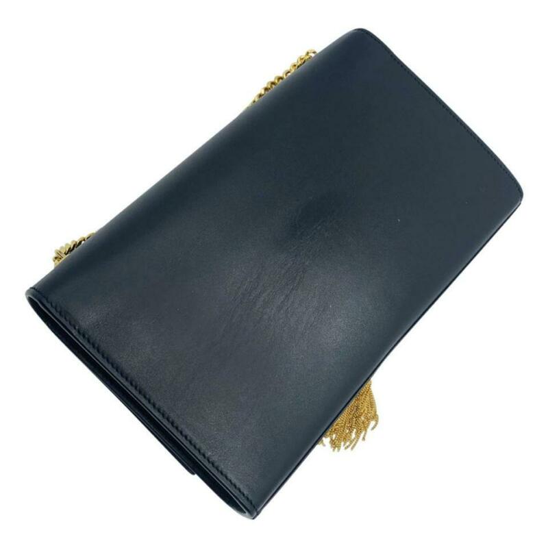 Saint Laurent Monogram Kate Clutch W Medium Smooth W/ Tassel Black Calfskin